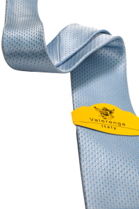 Березовый мужской галстук в голубой квадрат 2