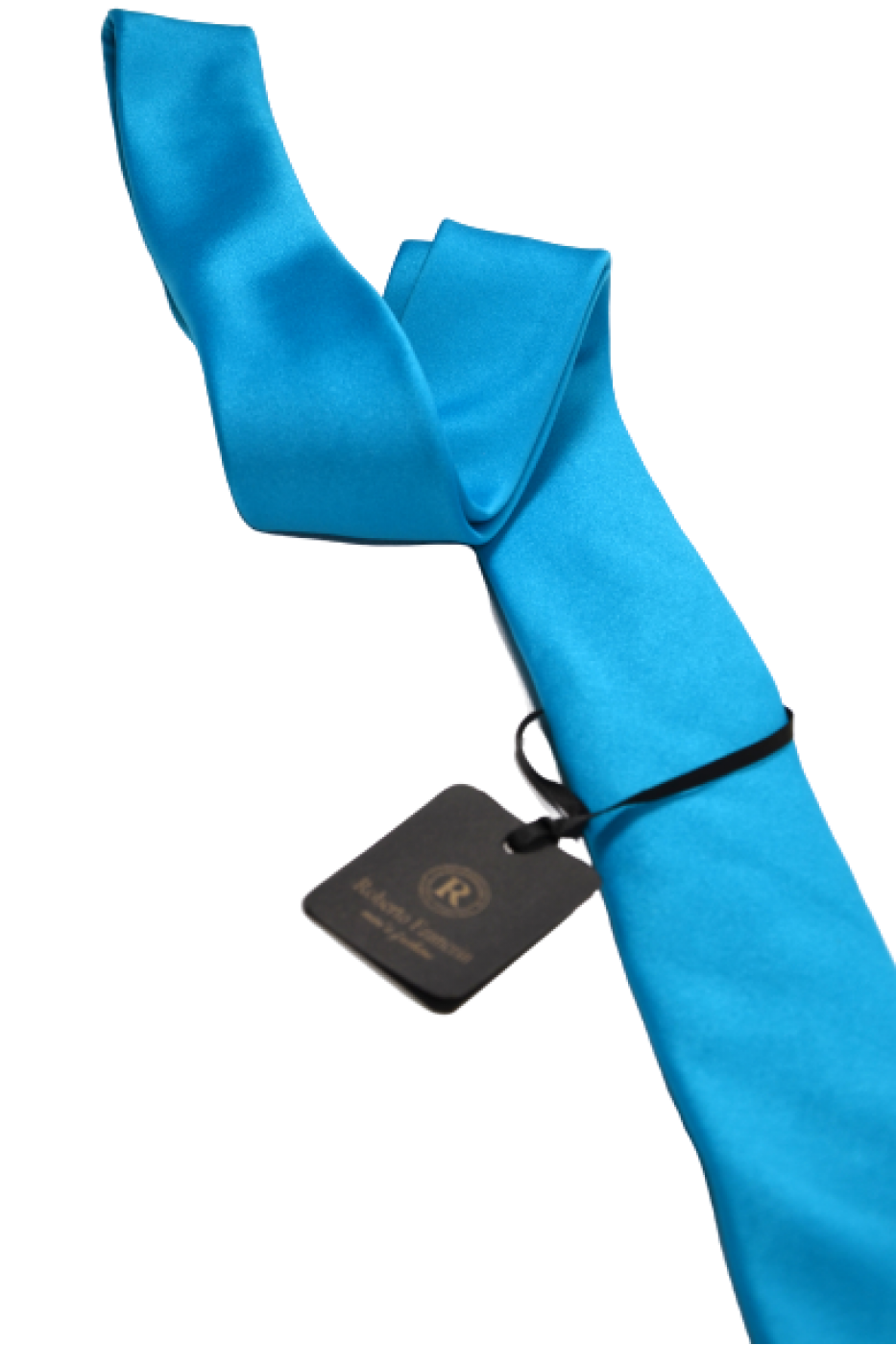 Бирюзовый мужской галстук однотонный 