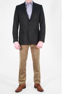 Чёрный мужской пиджак под джинсы 800 (CONTE-168)