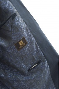 Тёмно-синий мужской пиджак в клетку 909 (18222-1682)