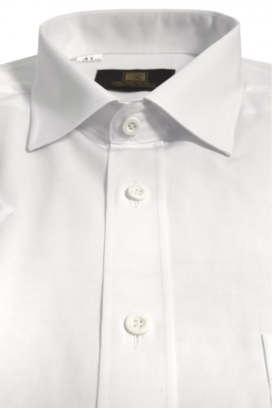 Белая мужская офисная рубашка с коротким рукавом КР 314 (53-08)