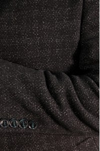 Чёрное мужское классическое пальто в серую клетку 2049 (JONNY-2088)