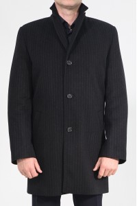 Чёрное мужское зимнее пальто 828 (DENVER-1876)